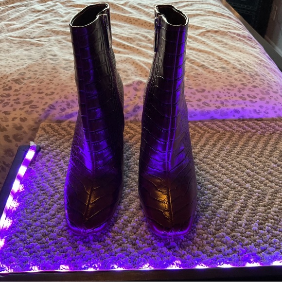 Burgundy ANKLE boots Aldo snakeskin - Picture 4 of 5